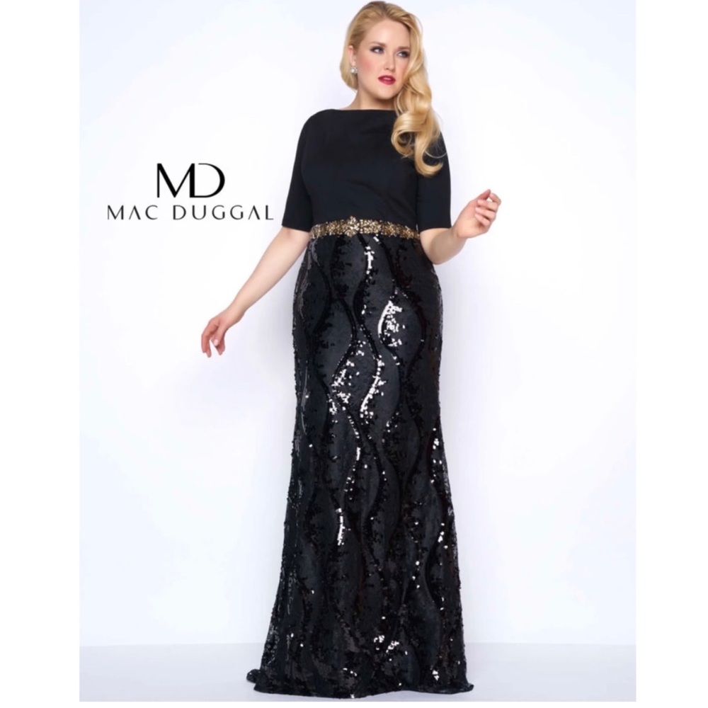 77118 Mac Duggal black formal dress